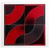 Image 1 : Gordon House, Untitled (2) - Red Arcs, Silkscreen