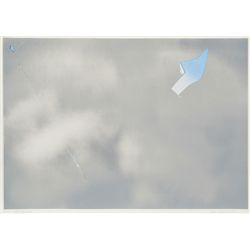 Joe Goode, Torn Clouds, Lithograph with collage