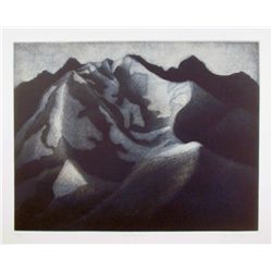 Jan Hildebrand Carlile, Red Mountain, Aquatint Etching