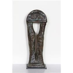 Thom Cooney-Crawford, Four Earth Signs: Out of the Bronze Tree Lunette, Bronze Sculpture