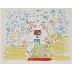 Roberto Matta, Fog Gog Magog, Planche 6, Lithograph