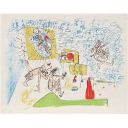 Roberto Matta, Fog Gog Magog, Planche 4, Lithograph