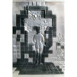 Salvador Dali, Lincoln in Dalivision, Silver Plated Bronze Bas Relief