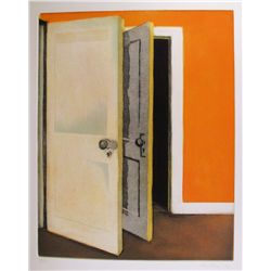 Lois Dodd, Open Door, Aquatint Etching