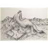 Image 1 : Benjamin Silva, Woman on the Beach, Ink Drawing