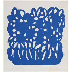 Nadine Prado, Blue Flowers, Serigraph