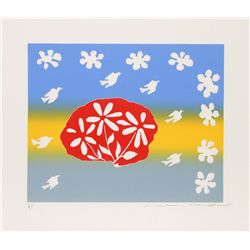 Mireille Kramer, Flowers and Birds, Aquatint Etching