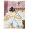 Image 1 : Laurent Marcel Salinas, Dressing in Bedroom with Cross 127, Watercolor Painting