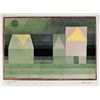 Image 1 : Paul Klee, Drei Hauser Grun-violette Stufung, Pochoir