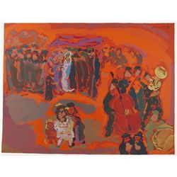 Emmanuel Mane-Katz, Pou Stempheniou de Cholen Aleikhem 6, Lithograph