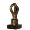 Image 3 : Ruth Gutman, Praying Woman, Bronze with Black Patina on a Marble Base