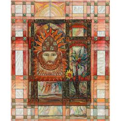 Nina Usacheva-Green, Mask of the Sun, Oil Painting