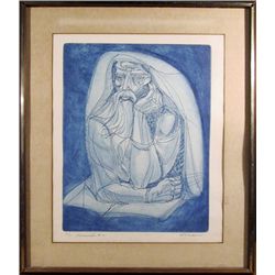 Irving Amen, Jeremiah #2, Etching