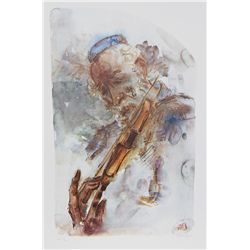 Chaim Gross, The Fiddler II, Lithograph