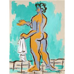 Laurent Marcel Salinas, Nude 11, Gouache Painting