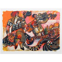 Theo Tobiasse, Soleil Sculpte sur les Pierres, Lithograph