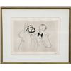 Image 1 : Al Hirschfeld, Pavarotti and Sinatra, Etching