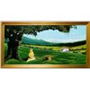 Image 1 : Thomas Kerry, Girl and Apple Tree, Oil Painting