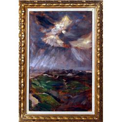 Stephen Kuzma, Fire Island, Cloudy Weather, Oil Painting