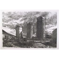 Altoon Sultan, The Farm, Lithograph