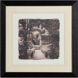 Alan Blaustein, European Garden, Offset Lithograph