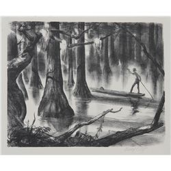 Henry Pitz, Swamp land, Lithograph
