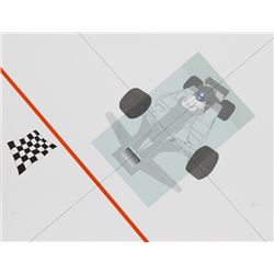 Raymond Loewy, Finish Line I, Lithograph