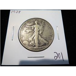 1938 Walking Liberty Half Dollar
