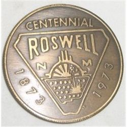 ROSWELL NEW MEXICO 1873-1973 *CENTENNIAL* MS HIGH GRADE COIN!! COIN CAME OUT OF SAFE!!