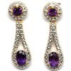 Image 1 : STERLING SILVER AMETHYST EARRINGS