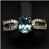 Image 1 : STERLING SILVER BLUE TOPAZ RING - SIZE 7.5