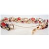 Image 2 : 18K ROSE GOLD PLATED MULTICOLOR RHINESTONE BRACELET