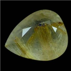 5.08 CT WHITE WITH GOLDEN RUTILE AFRICAN QUARTZ