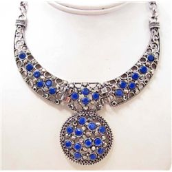 BLUE FASHION COLLAR ESTATE JEWELRY NECKLACE