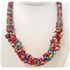 Image 1 : MULTI-COLOR BOHEMIAN CHIPS ESTATE JEWELRY NECKLACE