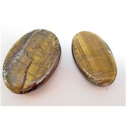 LOT OF 118.1 CTS. OF NATURAL TIGER'S EYE GEMS