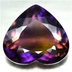 38.00 CT PURPLE AND GOLDEN BOLIVIAN AMETRINE - HEART