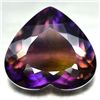 Image 1 : 38.00 CT PURPLE AND GOLDEN BOLIVIAN AMETRINE - HEART