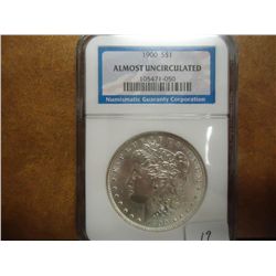 1900 MORGAN SILVER DOLLAR NGC AU