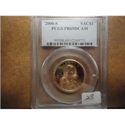 2000-S SACAGAWEA DOLLAR PCGS PR69 DCAM