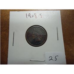 1908-S INDIAN HEAD CENT KEY DATE