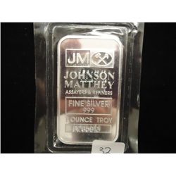 1 OZ. SILVER INGOT JOHNSON MATTHEY