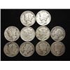 Image 1 : 10 ASSORTED 1940'S MERCURY DIMES