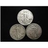 Image 1 : 1942,43-S & 45 WALKING LIBERTY HALF DOLLARS