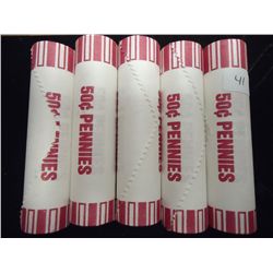 5 ROLLS OF 2009-D LINCOLN FORMATIVE YEARS CENTS