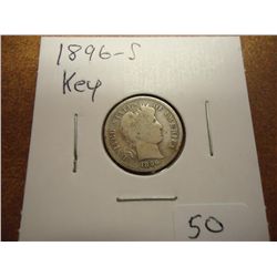 1896-S BARBER DIME KEY DATE