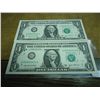 Image 1 : 2-2003-A $1 FRN'S LOW CONSECUTIVE SERIAL 'S (UNC)