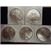 Image 1 : 5-2011 AMERICAN SILVER EAGLES UNC