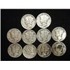 Image 1 : 10 ASSORTED 1940'S MERCURY DIMES