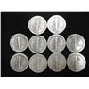 Image 2 : 10 ASSORTED 1940'S MERCURY DIMES